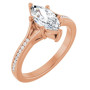 Collins 1 Carat Marquise Diamond Accented Engagement Ring in Rose color img