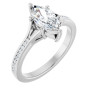 Collins 1 Carat Marquise Diamond Accented Engagement Ring in White color  img