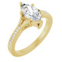 Collins 1 Carat Marquise Diamond Accented Engagement Ring in Yellow color  img