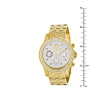Size demonstration - Iced Out Watches Luxurman Mens Diamond Watch 3ct 46mm near the ruler img