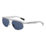 Dior Men's Sunglasses Matte Silver Oval DIORIDERS1UF1B0 Blue Lenses (front view) img