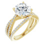Eloise 2.5 Carat Round Diamond Accented Engagement Ring in Yellow color  img