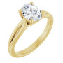 Emily 1 Carat Oval Diamond Solitaire Engagement Ring in Yellow color  img