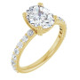 Evelyn 2 Carat Oval Diamond Accented Engagement Ring in Yellow color  img