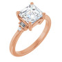 Gemma 2 Carat Asscher Diamond Accented Engagement Ring in Rose color img