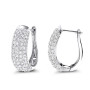 Gold Pave Diamond Hoop Earrings 1.5ct 14K Gold in White color  img
