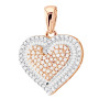 21mm Diamond Heart Shape Pendant for Women | 14k Gold 0.5ct in White/Rose color img