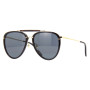 Gucci Men's Designer Aviator Black Gold Sunglasses GG0672S001 Plastic Frame (front view) img