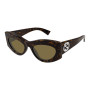 Gucci Women's Designer Cat Eye RX-Sunglasses GG1843S002 Brown Lenses (front view) img