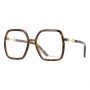 Gucci Women's Designer Rectangle Eyeglasses GG0890O002 Clear Demo Lenses (front view) img