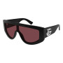 Gucci Women's Designer Shield Sunglasses GG1950S002 Light Red Lenses (front view) img