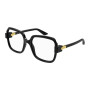 Gucci Women's Designer Square Eyeglasses GG1433O001 Clear Demo Lenses (front view) img