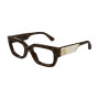 Gucci Women's Designer Square Eyeglasses GG1666O007 Clear Demo Lenses (front view) img
