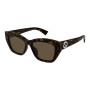 Gucci Women's Designer Square RX-Sunglasses GG1844SA002 Brown Lenses (front view) img