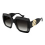 Gucci Women's Designer Square Sunglasses GG1022S001 Grey Gradient Lenses (front view) img
