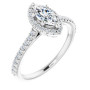 Hadley 0.5 Carat Marquise Diamond Halo-Style Engagement Ring in White color  img