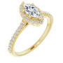 Hadley 0.5 Carat Marquise Diamond Halo-Style Engagement Ring in Yellow color  img
