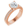 Harper 1.25 Carat Round Diamond Accented Euro Shank Engagement Ring in Rose color img