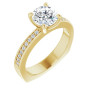 Harper 1.25 Carat Round Diamond Accented Euro Shank Engagement Ring in Yellow color  img