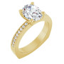 Harper 2 Carat Oval Diamond Accented Euro Shank Engagement Ring in Yellow color  img