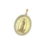 Religious 14K Yellow Gold Diamond Virgin Mary Pendant for Men | Lady of Guadalupe | 0.7ct in Yellow color  img