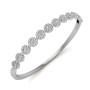 Women's 14K White Gold Bangle Bracelet with Round Diamonds 2.04ct in White color  img