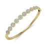 Women's 14K White Gold Bangle Bracelet with Round Diamonds 2.04ct in Yellow color  img