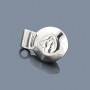 Back view of the Hematite Pendant in Sterling Silver 18K img