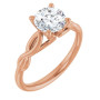 Isla 1.25 Carat Round Diamond Solitaire Sculptural Engagement Ring in Rose color img