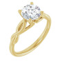 Isla 1.25 Carat Round Diamond Solitaire Sculptural Engagement Ring in Yellow color  img