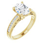 Ivy 2 Carat Oval Diamond Channel-Set Accented Sculptural Engagement Ring in Yellow color  img