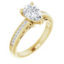 Ivy 2 Carat Pear Diamond Channel-Set Accented Sculptural Engagement Ring in Yellow color  img