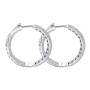 Back view of the 1 Inch Diamond Hoop Earrings 1.31ct 14K Gold in White color img