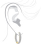 1 Inch Diamond Hoop Earrings 1.31ct 14K Gold in Yellow color on the body img