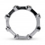 Back view of the 14K White Gold Round Diamond Eternity Ring 0.80ct 4.2mm in White color img