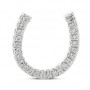 14K White Gold Round Diamond Horseshoe Pendant 0.36ct in White color  img