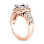 Back view of the 18K White Gold Diamond Engagement Ring 1.35ct 10.60mm in Rose color img