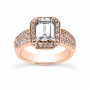 18K White Gold Diamond Engagement Ring 1.35ct 10.60mm in Rose color img