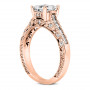 Back view of the 18K White Gold Diamond Engagement Ring 1.39ct 3.72mm in Rose color img