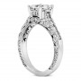 Back view of the 18K White Gold Diamond Engagement Ring 1.39ct 3.72mm in White color img