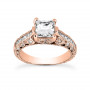 18K White Gold Diamond Engagement Ring 1.39ct 3.72mm in Rose color img