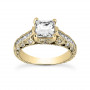 18K White Gold Diamond Engagement Ring 1.39ct 3.72mm in Yellow color  img