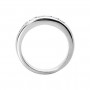 Back view of the 18K White Gold Diamond Men's Wedding Ring 0.98ct 5.8mm in White color