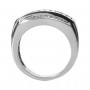 Back view of the 18K White Gold Men's Round & Baguette Diamonds Ring 2.26ct in White color img