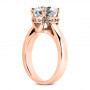 Back view of the 18K White Gold Round Diamond Engagement Ring 0.82ct in Rose color img