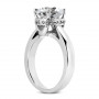 Back view of the 18K White Gold Round Diamond Engagement Ring 0.82ct in White color img
