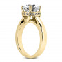 Back view of the 18K White Gold Round Diamond Engagement Ring 0.82ct in Yellow color img