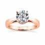 18K White Gold Round Diamond Engagement Ring 0.82ct in Rose color img