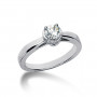 18K White Gold Round Diamond Engagement Ring 0.82ct in White color  img