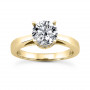 18K White Gold Round Diamond Engagement Ring 0.82ct in Yellow color  img